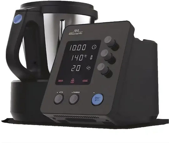 Sirman My Cook Pro Commercial Blender 2kW Thermomixer Black With Container Capacity 4lt 30x29x39cm