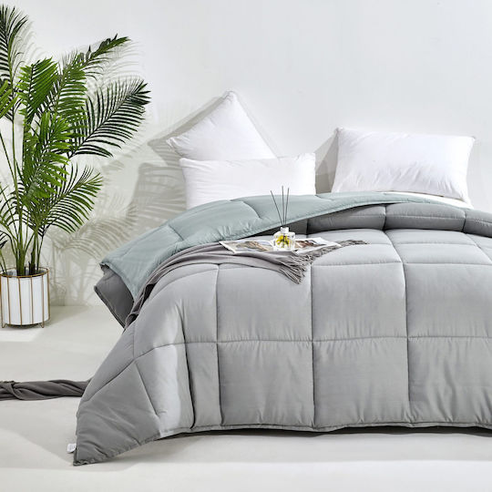 Mattex Duvet Queen with Microfiber Filling 240x260cm Grey-olive 450 GSMGsm 11 togs Togs