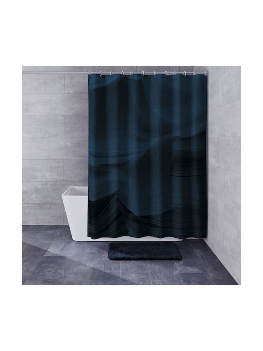 Kleine Wolke Mystic Shower Curtain Fabric 180x200cm Blue