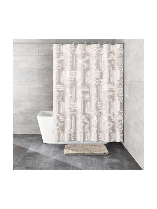 Kleine Wolke Linja Shower Curtain 180x200cm Beige