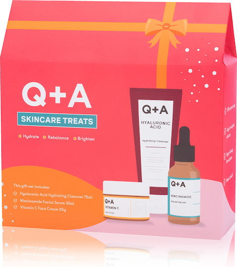 Q+A Natural Skincare Skincare Set for Moisturizing and Brightening 3 Pieces