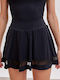 Noir Eclipse Tennis Skirt Black
