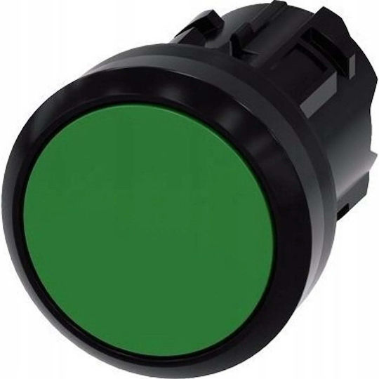 Siemens Pushbutton 22mm Round Plastic Green Flat Non Self-locking By Pressing 3su1000-0aa40-0aa0