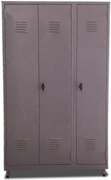 Dulap Trei Frunze Metalic Galvanizat Din Posibilitatea De Blocare 120x50x190cm