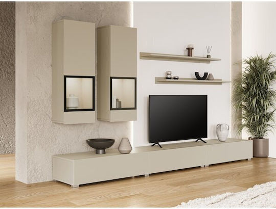 Serodeu 100 Living Room TV Unit with Showcase & Lighting Brown