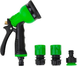 Edman Pistol Pentru Stropit 8 Moduri De Udare Set Cu Conector Rotativ Mâner Ergonomic Negru Verde Edman Pistol Pentru Stropit 8 Moduri De Udare Set Cu Conector Rotativ Mâner Ergonomic Negru Verde