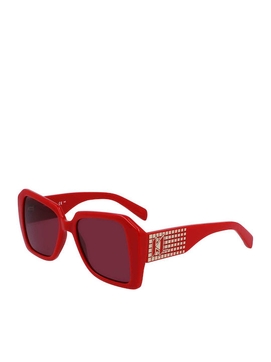 Karl Lagerfeld Women's Sunglasses with Red Plastic Frame and Red Lens KL6140S-600