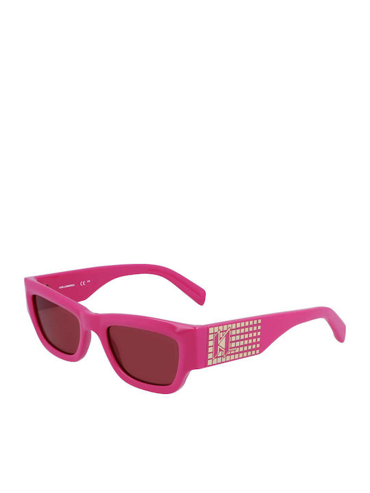 Karl Lagerfeld Women's Sunglasses with Pink Pla...