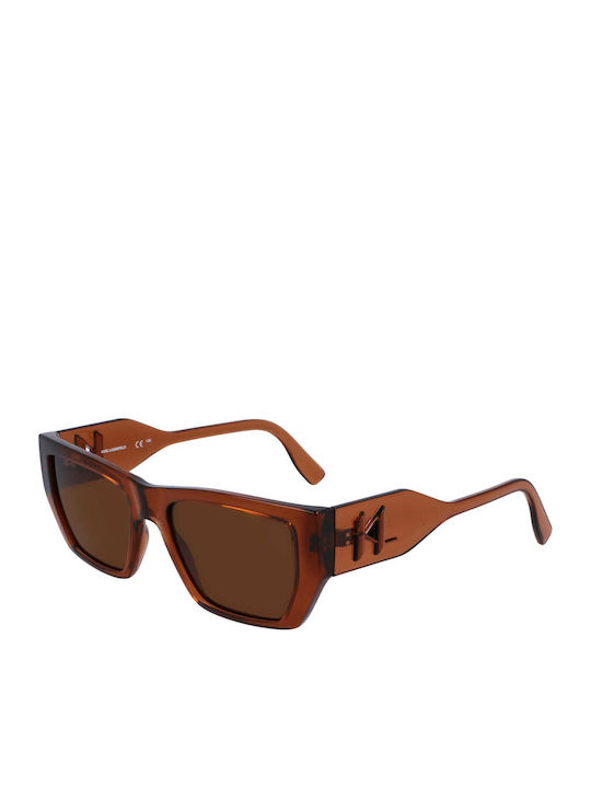 Karl Lagerfeld Unisex Sunglasses with Brown Pla...