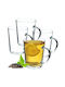 Kadax Mug Glass Transparent 410ml 4pcs