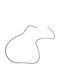 Neck Chain 925 Silver Unisex 50 Centimeters Length Diamond Cut Groumette 0.9 Millimeters Thickness Very Thin White Rhodium Plating Nickel Free Tribute 0030021940