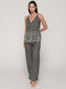 Bluza Damă Cu Bretele Animal Print Multicolor
