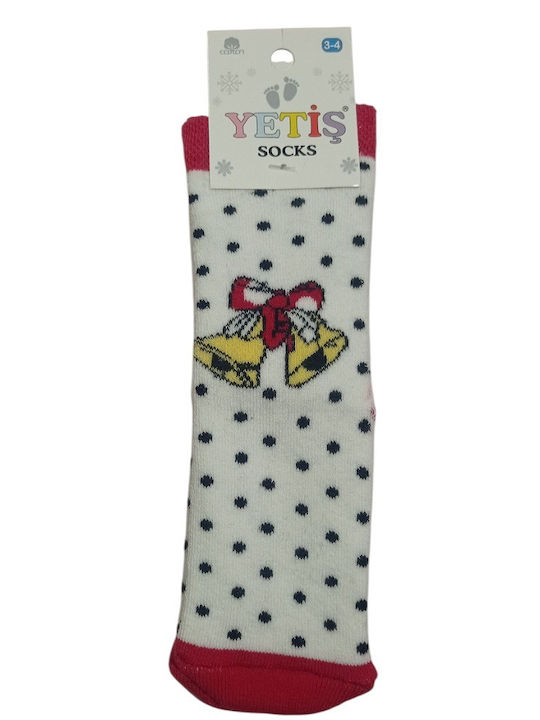 Yetis socks Παιδικές Κάλτσες Αντιολισθητικές Λευκο