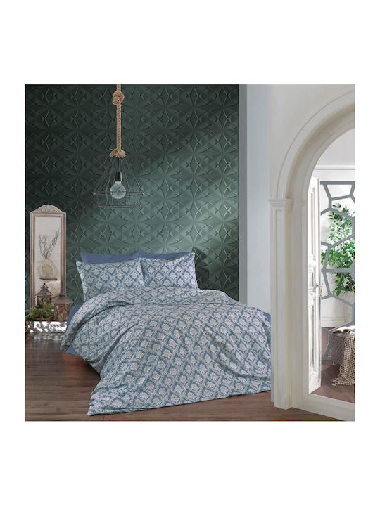 Dimcol Сет Чаршафи 160x240см. Офелия 279 Blue 3бр