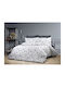 Dimcol Duvet Cover Cotton Single 160x240 Myrto 350 Grey 350