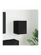 Wall Living Room Cabinet Made of Particle Board Black 30x31x40cm