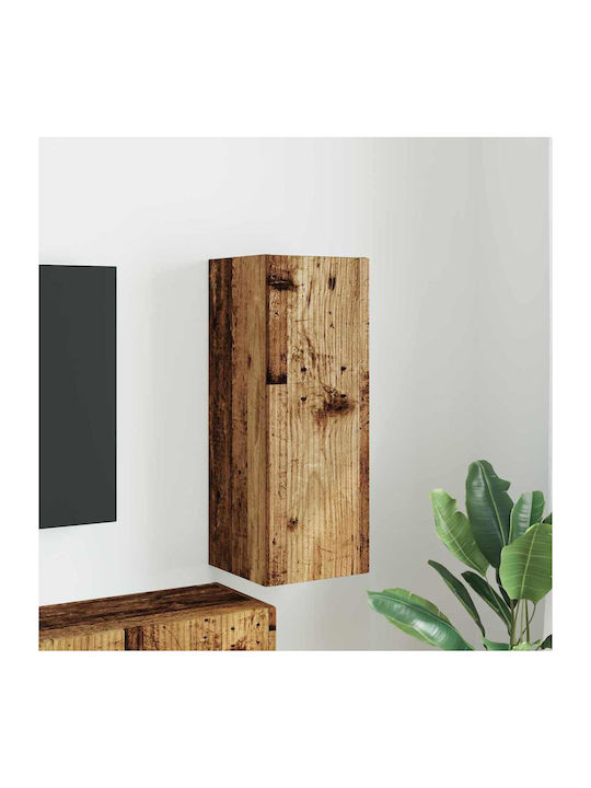 Wand Wohnzimmer Nische aus Spanplatte Alt Holz ...