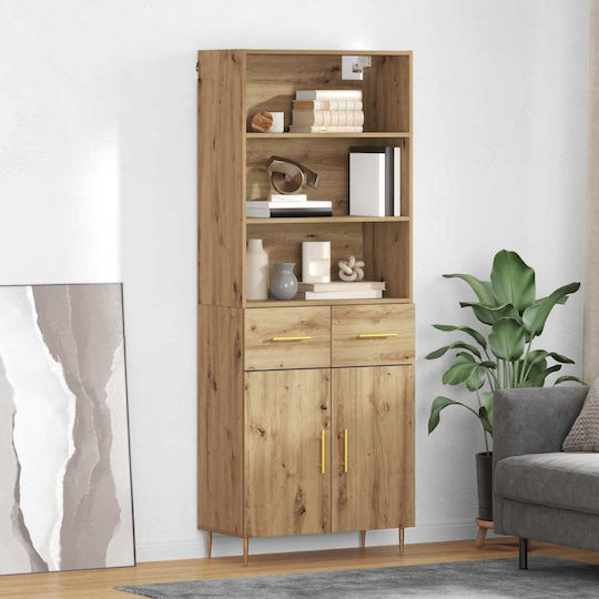 Βιβλιοθήκη Highboard Artisan Artisan Oak 69.5x32.5x180εκ.