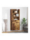 Bibliothek Highboard Alt Holz 69.5x32.5x180cm
