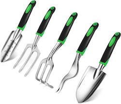 Edman 5-piece Gardening Set Stainless Steel Black Green