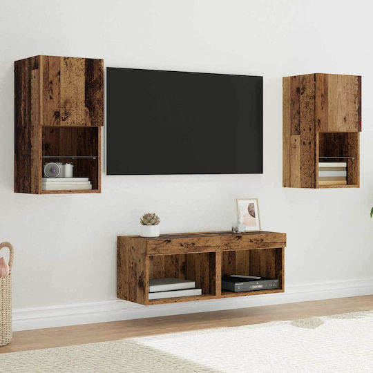 Животно помещение ТВ единица Old Wood с Осветление Д30.5xШ30xВ60бр