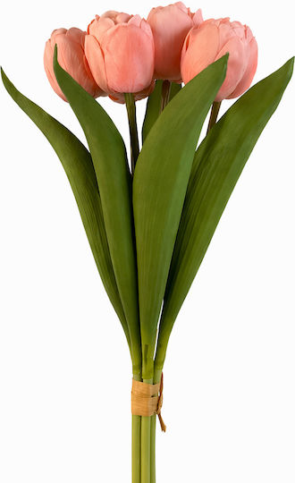 Koart Tulina Pink Artificial Bouquet Tulips Real Touch Set Of 6 Pieces Koart Tulina Pink Artificial Bouquet Tulips Real Touch Set Of 6 Pieces