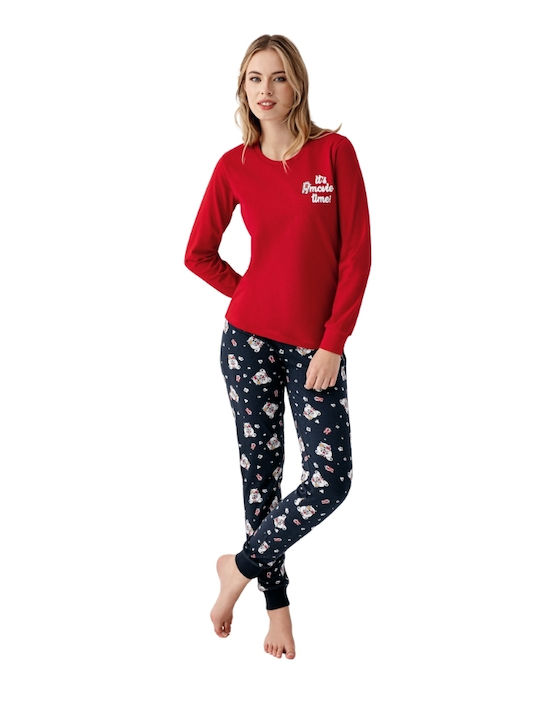 Roly Poly Winter Damen Pyjama-Set Red