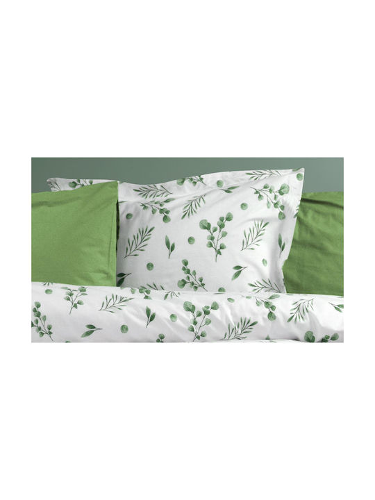 Dimcol Σετ Μαξιλαροθήκες με Φάσα Green 50x70εκ.
