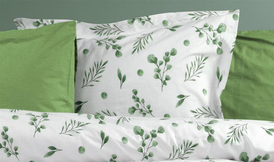 Dimcol Σετ Μαξιλαροθήκες με Φάσα Green 50x70εκ.