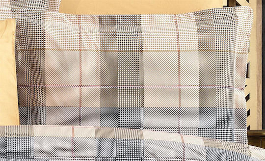 Dimcol Μαξιλαροθήκη με Φάσα Beige 50x70εκ.