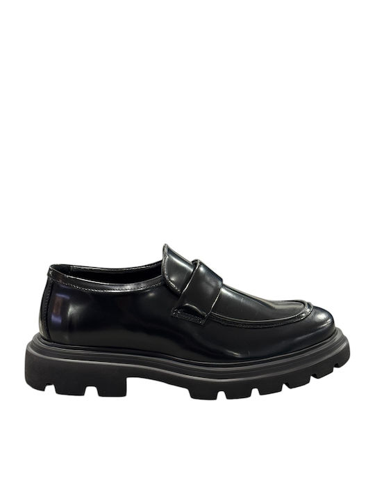 Leder Herren Mokassins in Schwarz Farbe