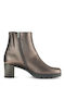 Leather Women's Ankle Boots Brown