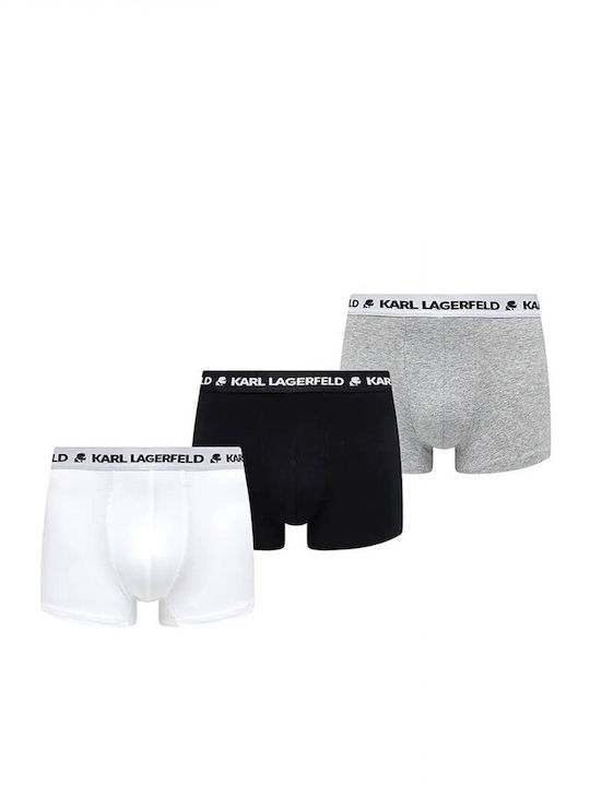 Karl Lagerfeld Ανδρικά Μποξεράκια Λευκό-γκρι-μα...