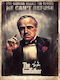 Poster Godfather Mv001 21cm X 30cm Frame Dark Natural Wood Brown