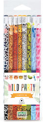 Graphic Pencil Animal Pattern Hb Set 8 Pencils
