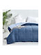 Mattex Bettdecke Einzelbett mit Microfiber-Füllung 160x240cm Dark Blue-blue 450 GSMGsm 11 togs Togs