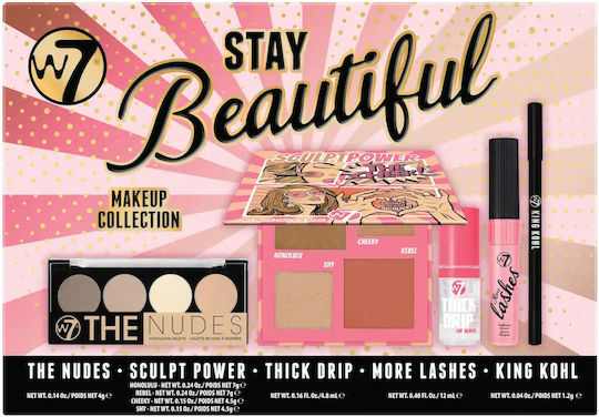W7 Cosmetics Stay Beautiful Paletă De Machiaj Pentru Față, Ochi Și Buze