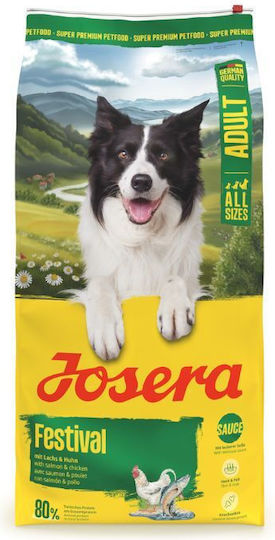 Josera Festival 10kg Dry Food Gluten-Free for Adult Dogs with Salmon