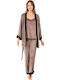 Secret Point Winter Damen Robe mit Pyjama Cigar