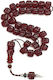 Roloi Komboloi Graven Mastic Worry Beads with 33 Beads Red 36cm