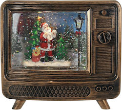 Decorativă TV Iluminată cu Moș Crăciun
