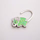 Sparkling Green Elephant Bag Hook Light Green