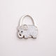 Sparkling Silver Elephant Bag Hook Silver