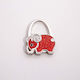 Sparkling Red Elephant Bag Hook Red