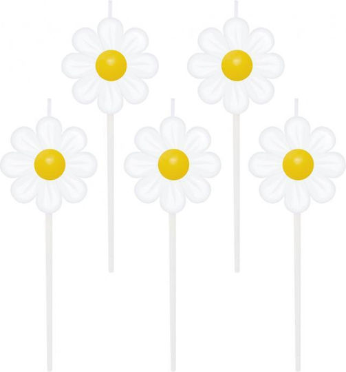 Κεριά Μαργαριτα Daisy Picker Διπλής Όψης 2,5 Cm 5 Τεμ