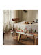 Gofis Home Weihnachtlich Tischtuch Stoff Beige L135xB135cm.
