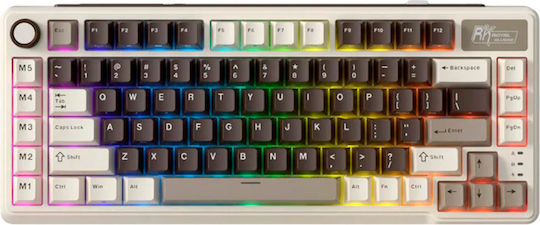 Royal Kludge RK-L75 Wireless Gaming Mechanical Keyboard 75% with Custom Cream switches and RGB lighting (English US) Multicolour