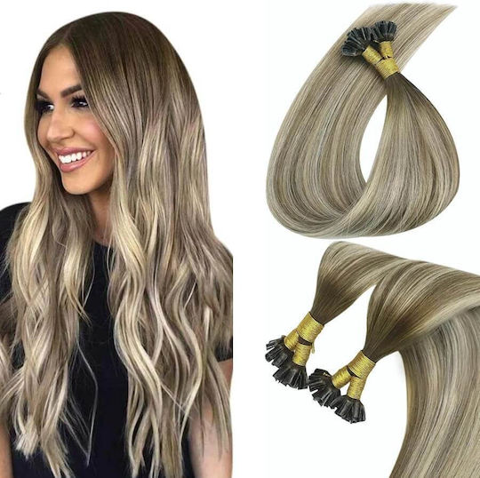 Extension Κερατίνης Virgin Φυσική Τρίχα Σετ 10 Τούφες Balayage No 3 8 22