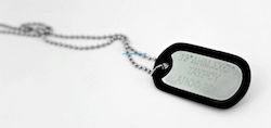 Steel Rubber Plaque-Tag & Chain