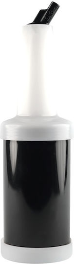 Store N‘ Pour 1lt Liquid Bottle Quick Flow Black White Bars Italy Pmb01w